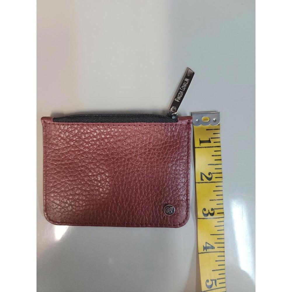 Pineda Covalin Coins Leather Wallet Red Zipper Closure New View 5